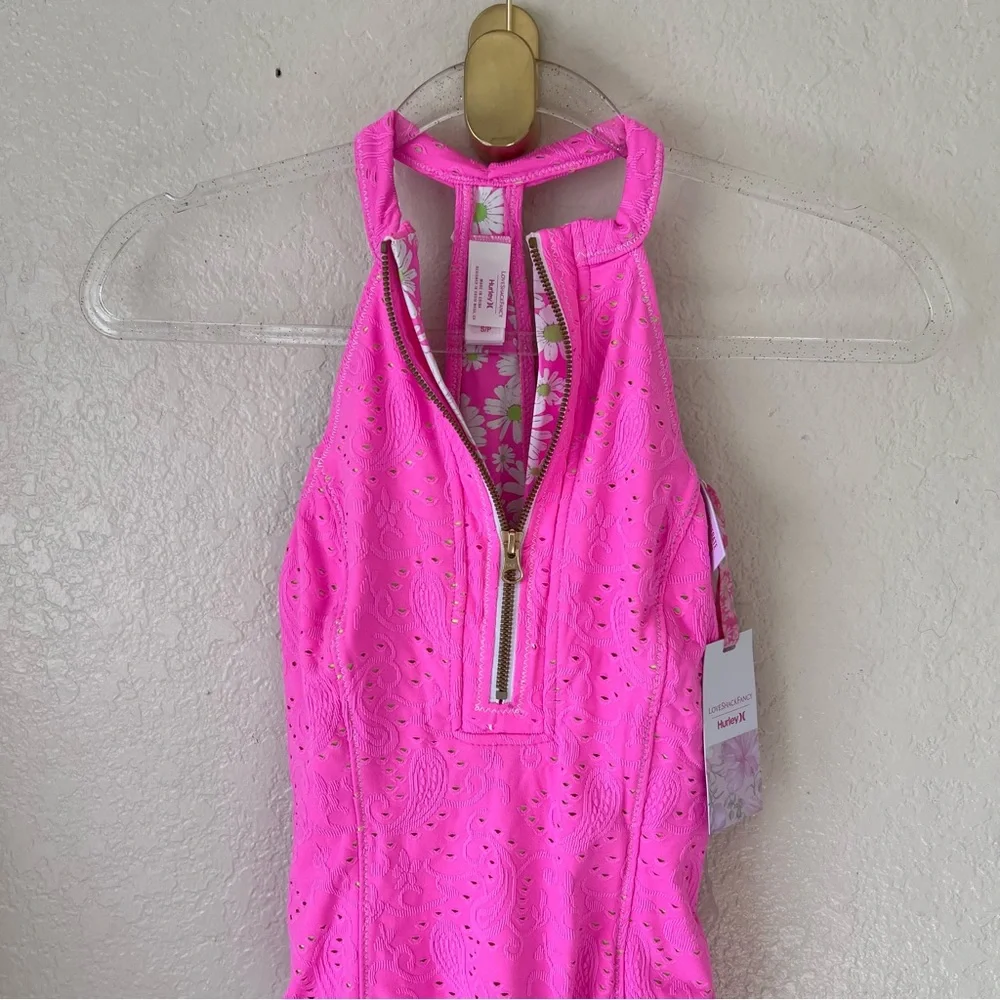 NEW LOVESHACKFANCY X HURLEY - EYELET PAISLEY MODERATE ONE PIECE - Picture 4 of 10